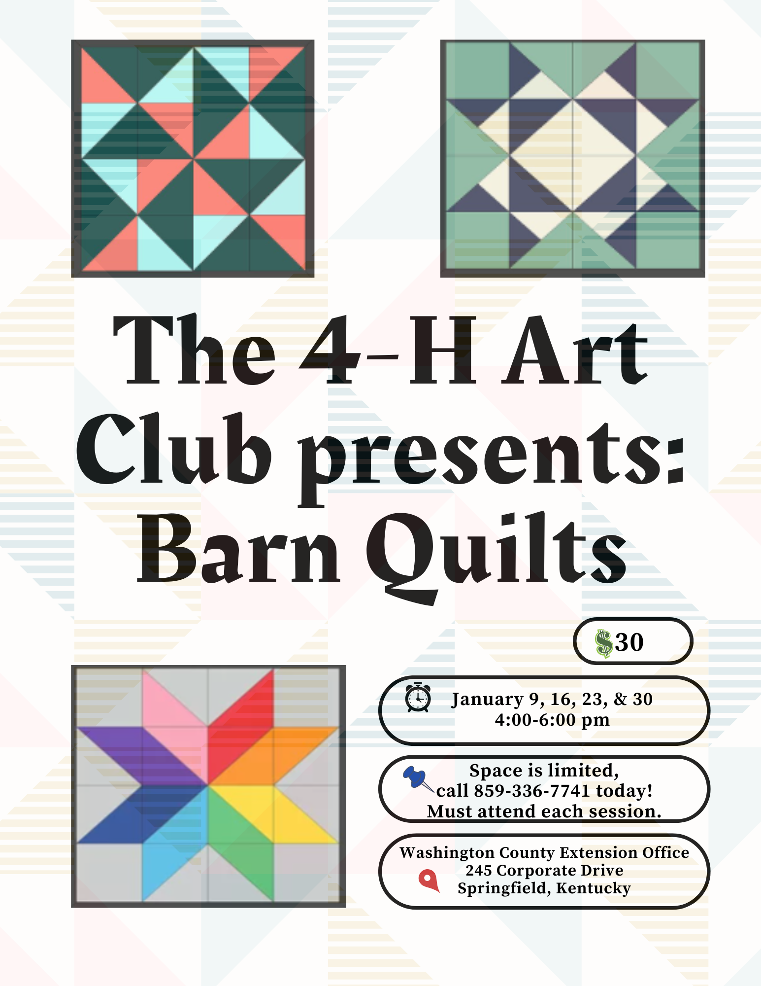 Details about the 4-H art club's January Activity. 