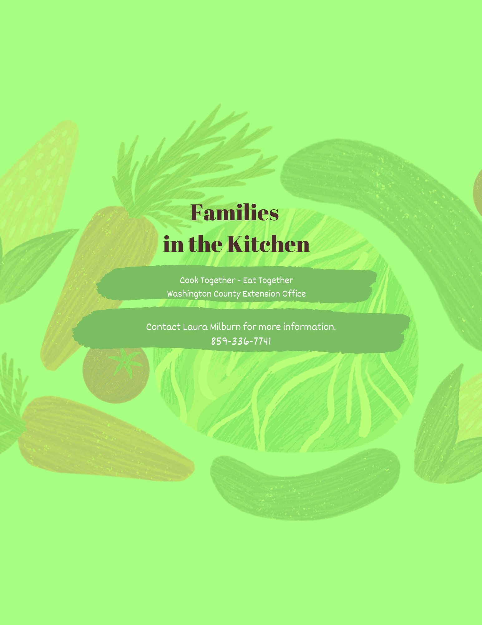 Families in the Kitchen Flyer